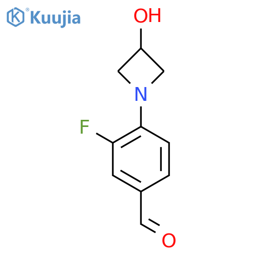 3-Fluoro-4-(3-hydroxyazetidin-1-yl)benzaldehyde structure
