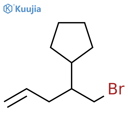 1-Bromopent-4-en-2-ylcyclopentane structure