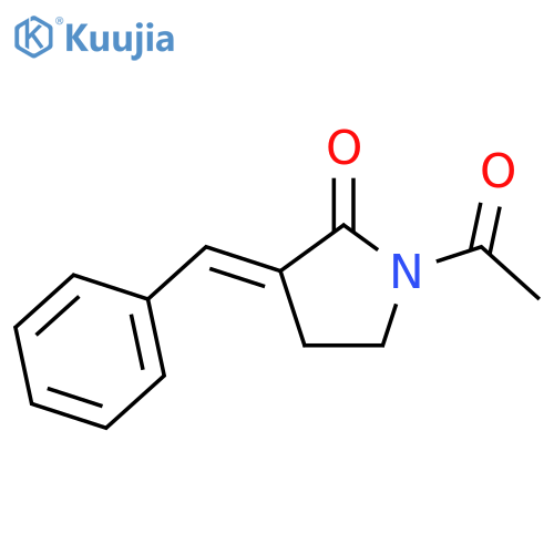 (3e)-1-acetyl-3-benzylidenepyrrolidin-2-one structure