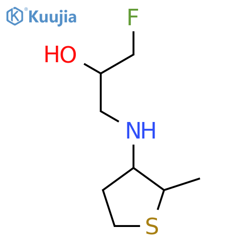 1-Fluoro-3-[(2-methylthiolan-3-yl)amino]propan-2-ol structure