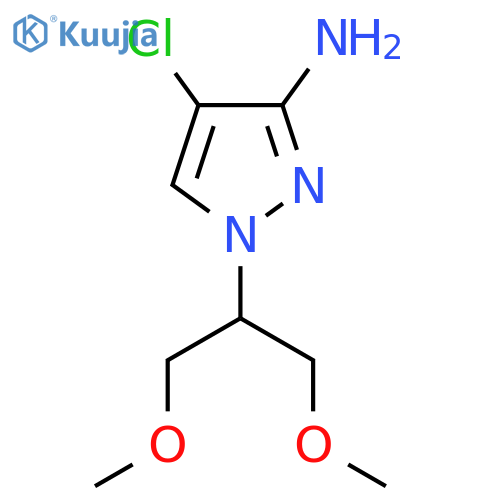 4-chloro-1-(1,3-dimethoxypropan-2-yl)-1H-pyrazol-3-amine structure