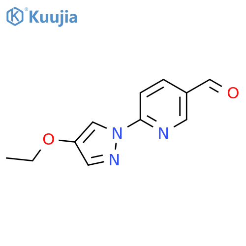 6-(4-ethoxy-1H-pyrazol-1-yl)pyridine-3-carbaldehyde structure