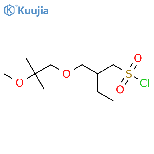 2-[(2-Methoxy-2-methylpropoxy)methyl]butane-1-sulfonyl chloride structure