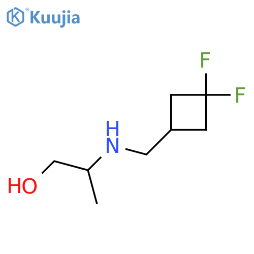 2-[(3,3-Difluorocyclobutyl)methylamino]propan-1-ol structure