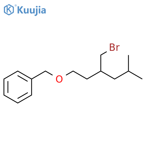 Benzene, [[[3-(bromomethyl)-5-methylhexyl]oxy]methyl]- structure
