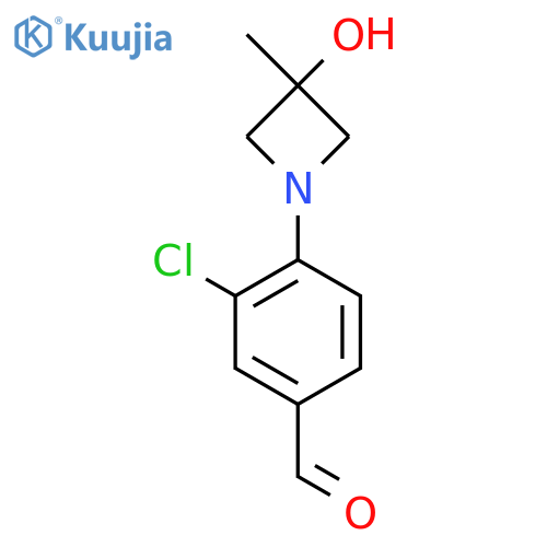 3-Chloro-4-(3-hydroxy-3-methylazetidin-1-yl)benzaldehyde structure