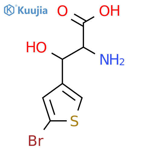 2-Amino-3-(5-bromothiophen-3-yl)-3-hydroxypropanoic acid structure