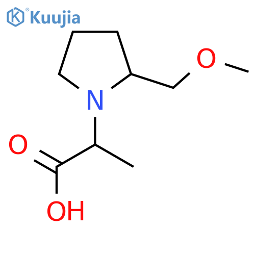 2-(2-(Methoxymethyl)pyrrolidin-1-yl)propanoic acid structure