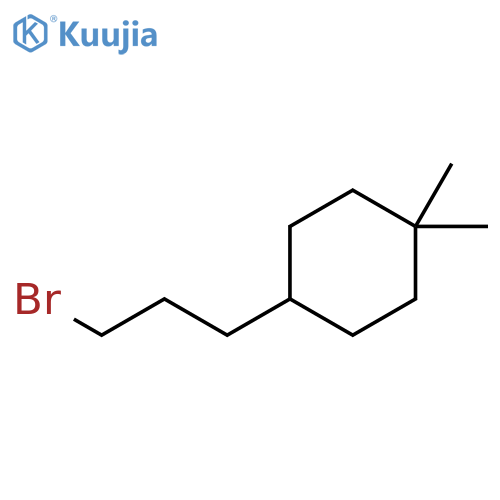 Cyclohexane, 4-(3-bromopropyl)-1,1-dimethyl- structure