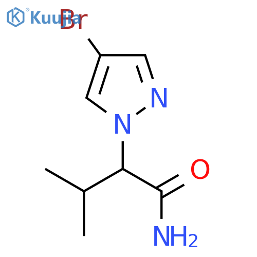 2-(4-Bromopyrazol-1-yl)-3-methylbutanamide structure