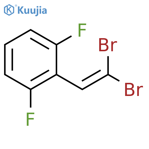 Benzene, 2-(2,2-dibromoethenyl)-1,3-difluoro- structure