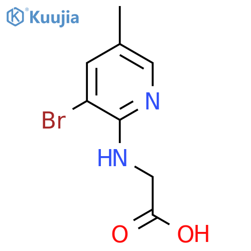 2-[(3-Bromo-5-methylpyridin-2-yl)amino]acetic acid structure