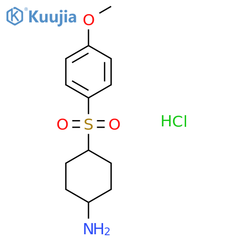 4-[(4-Methoxyphenyl)sulfonyl]cyclohexan-1-amine hydrochloride structure