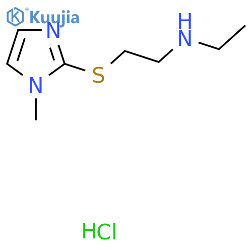 N-Ethyl-2-((1-methyl-1H-imidazol-2-yl)thio)ethan-1-amine hydrochloride structure