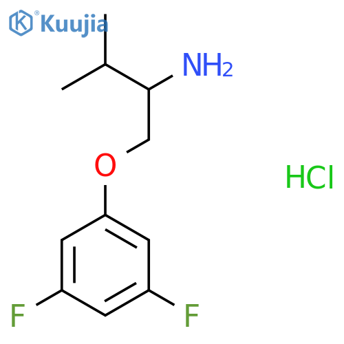 1-(3,5-Difluorophenoxy)-3-methylbutan-2-amine hydrochloride structure
