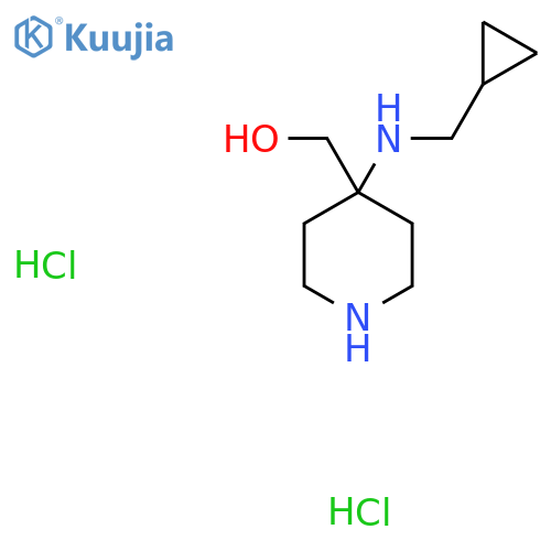 {4-[(Cyclopropylmethyl)amino]piperidin-4-yl}methanol dihydrochloride structure