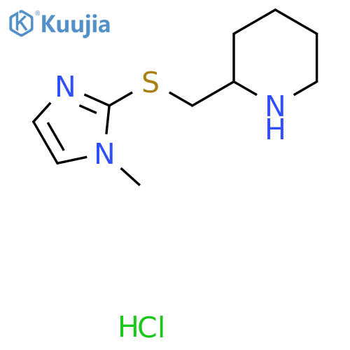 2-{[(1-methyl-1H-imidazol-2-yl)sulfanyl]methyl}piperidine hydrochloride structure