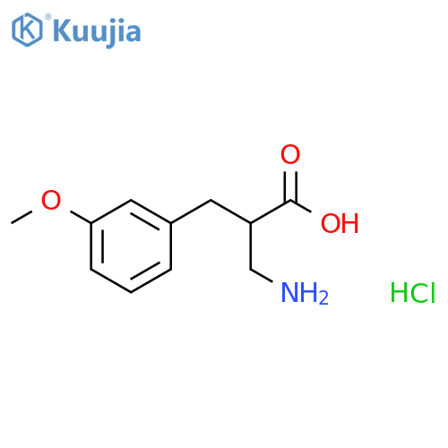 3-amino-2-[(3-methoxyphenyl)methyl]propanoic acid hydrochloride structure