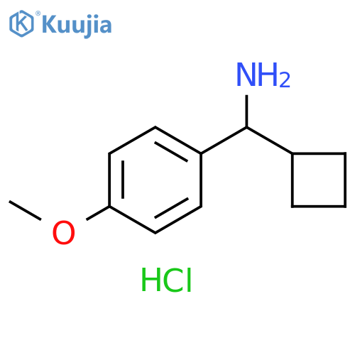 1-cyclobutyl-1-(4-methoxyphenyl)methanamine hydrochloride structure