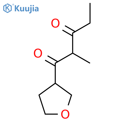 2-methyl-1-(oxolan-3-yl)pentane-1,3-dione structure