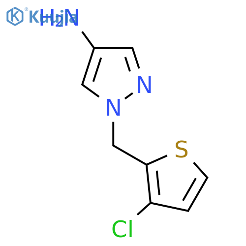 1-[(3-Chlorothiophen-2-yl)methyl]-1h-pyrazol-4-amine structure
