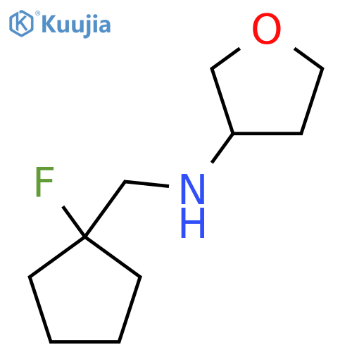 N-[(1-Fluorocyclopentyl)methyl]oxolan-3-amine structure