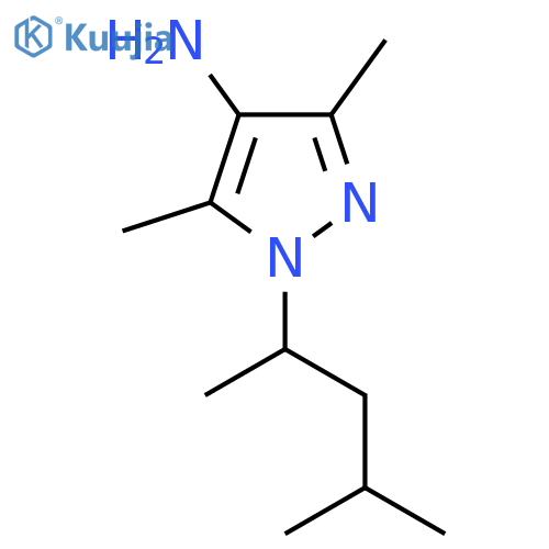 3,5-Dimethyl-1-(4-methylpentan-2-yl)-1H-pyrazol-4-amine structure