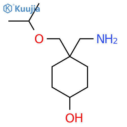 4-(aminomethyl)-4-(propan-2-yloxy)methylcyclohexan-1-ol structure