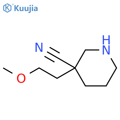 3-Piperidinecarbonitrile, 3-(2-methoxyethyl)- structure
