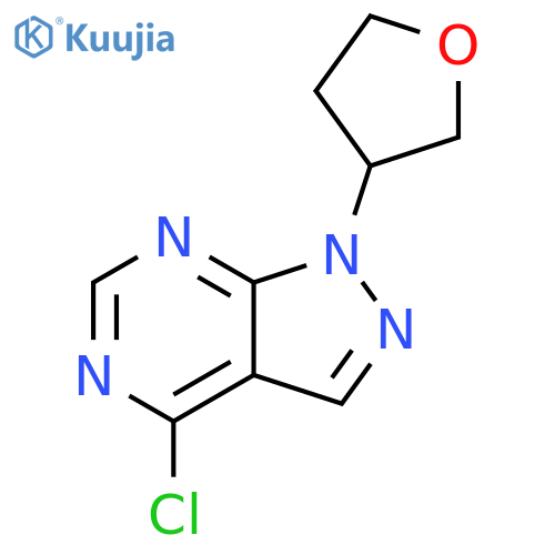 1H-Pyrazolo[3,4-d]pyrimidine, 4-chloro-1-(tetrahydro-3-furanyl)- structure