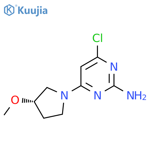 4-chloro-6-[(3S)-3-methoxypyrrolidin-1-yl]pyrimidin-2-amine structure