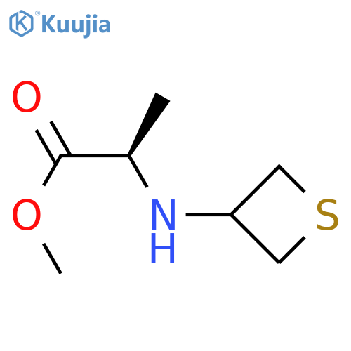 methyl (2R)-2-[(thietan-3-yl)amino]propanoate structure