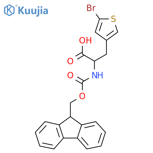 3-(5-bromothiophen-3-yl)-2-({[(9H-fluoren-9-yl)methoxy]carbonyl}amino)propanoic acid structure