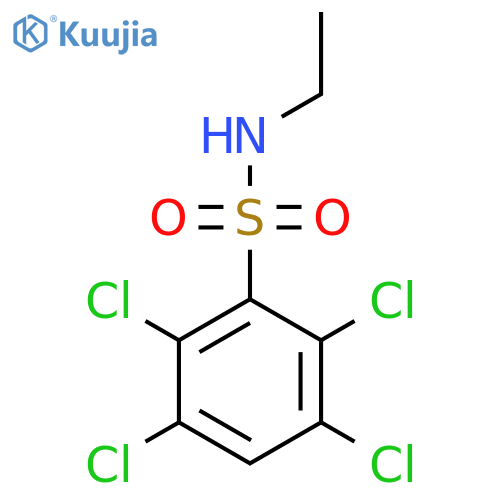 2,3,5,6-tetrachloro-N-ethylbenzene-1-sulfonamide structure