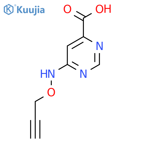 6-[(Prop-2-yn-1-yloxy)amino]pyrimidine-4-carboxylic acid structure