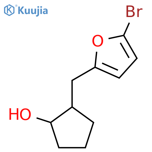 2-[(5-Bromofuran-2-yl)methyl]cyclopentan-1-ol structure