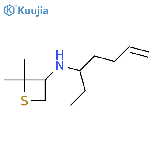 N-(hept-6-en-3-yl)-2,2-dimethylthietan-3-amine structure