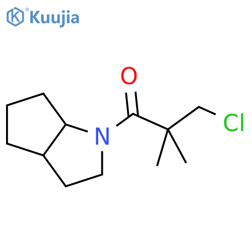 1-(3,3a,4,5,6,6a-Hexahydro-2H-cyclopenta[b]pyrrol-1-yl)-3-chloro-2,2-dimethylpropan-1-one structure