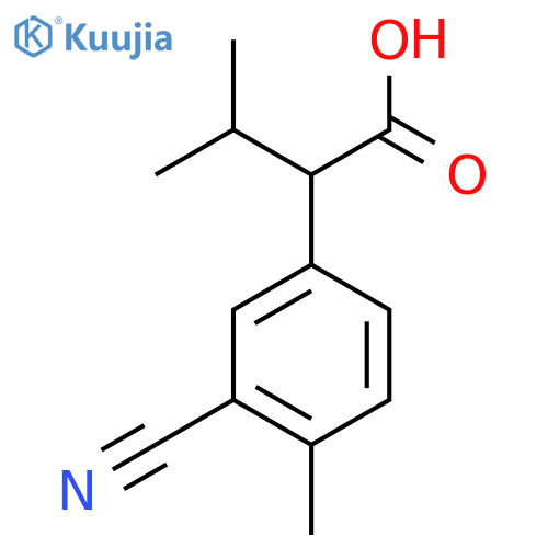 2-(3-Cyano-4-methylphenyl)-3-methylbutanoic acid structure