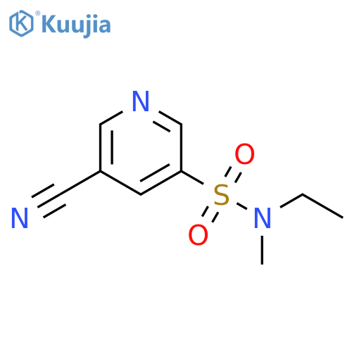 3-Pyridinesulfonamide, 5-cyano-N-ethyl-N-methyl- structure