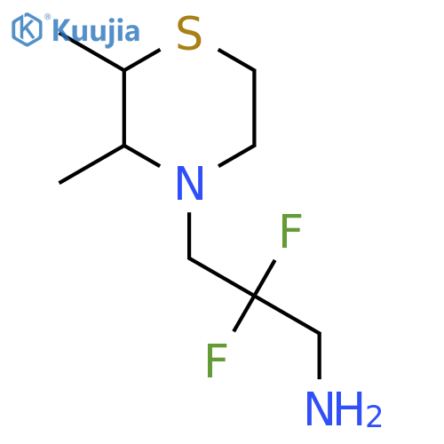 3-(2,3-Dimethylthiomorpholin-4-yl)-2,2-difluoropropan-1-amine structure