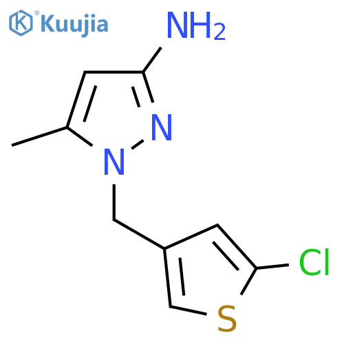 1-[(5-Chlorothiophen-3-yl)methyl]-5-methyl-1H-pyrazol-3-amine structure