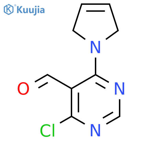 4-Chloro-6-(2,5-dihydro-1H-pyrrol-1-yl)pyrimidine-5-carbaldehyde structure