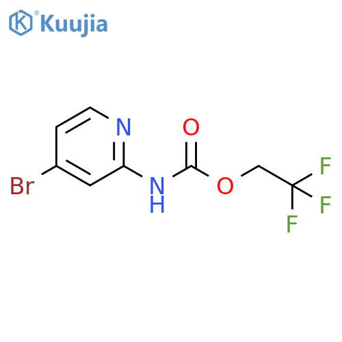 2,2,2-trifluoroethyl N-(4-bromopyridin-2-yl)carbamate structure