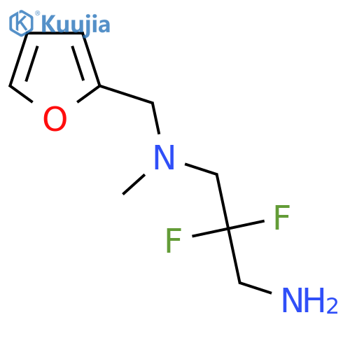 2,2-difluoro-N'-(furan-2-ylmethyl)-N'-methylpropane-1,3-diamine structure