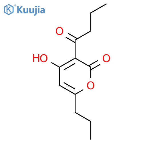 3-Butyryl-4-hydroxy-6-propyl-2H-pyran-2-one structure