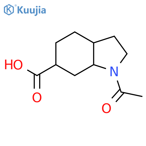 1-acetyl-octahydro-1H-indole-6-carboxylic acid structure