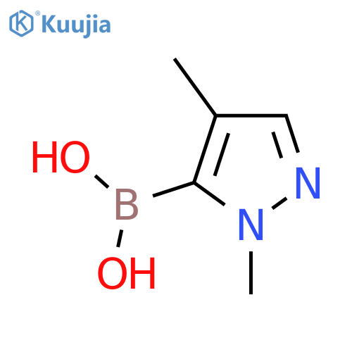 B-(1,4-Dimethyl-1H-pyrazol-5-yl)boronic acid structure