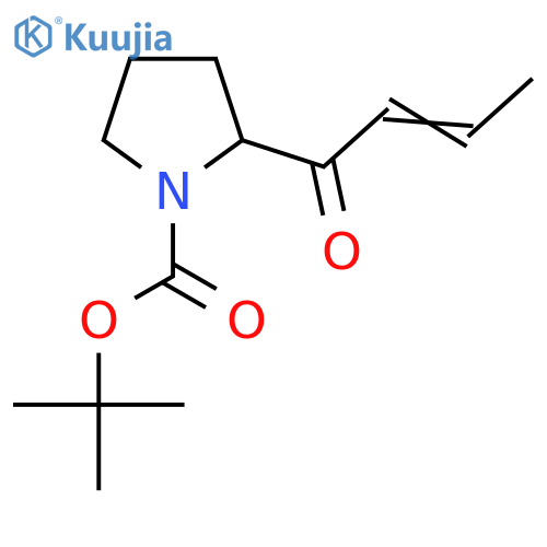 tert-butyl 2-((E)-but-2-enoyl)pyrrolidine-1-carboxylate structure