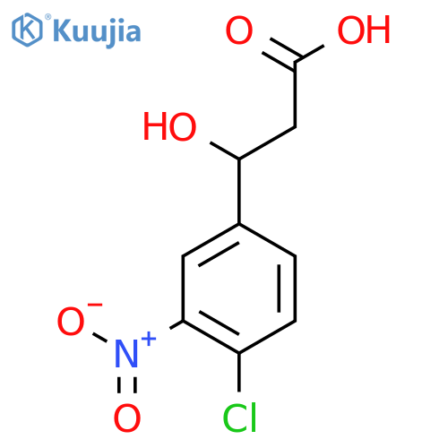 3-(4-Chloro-3-nitrophenyl)-3-hydroxypropanoic acid structure